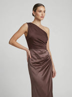 Women Maxi Dress | Draped Waist Silhouette-Women Dress-Eltrendio