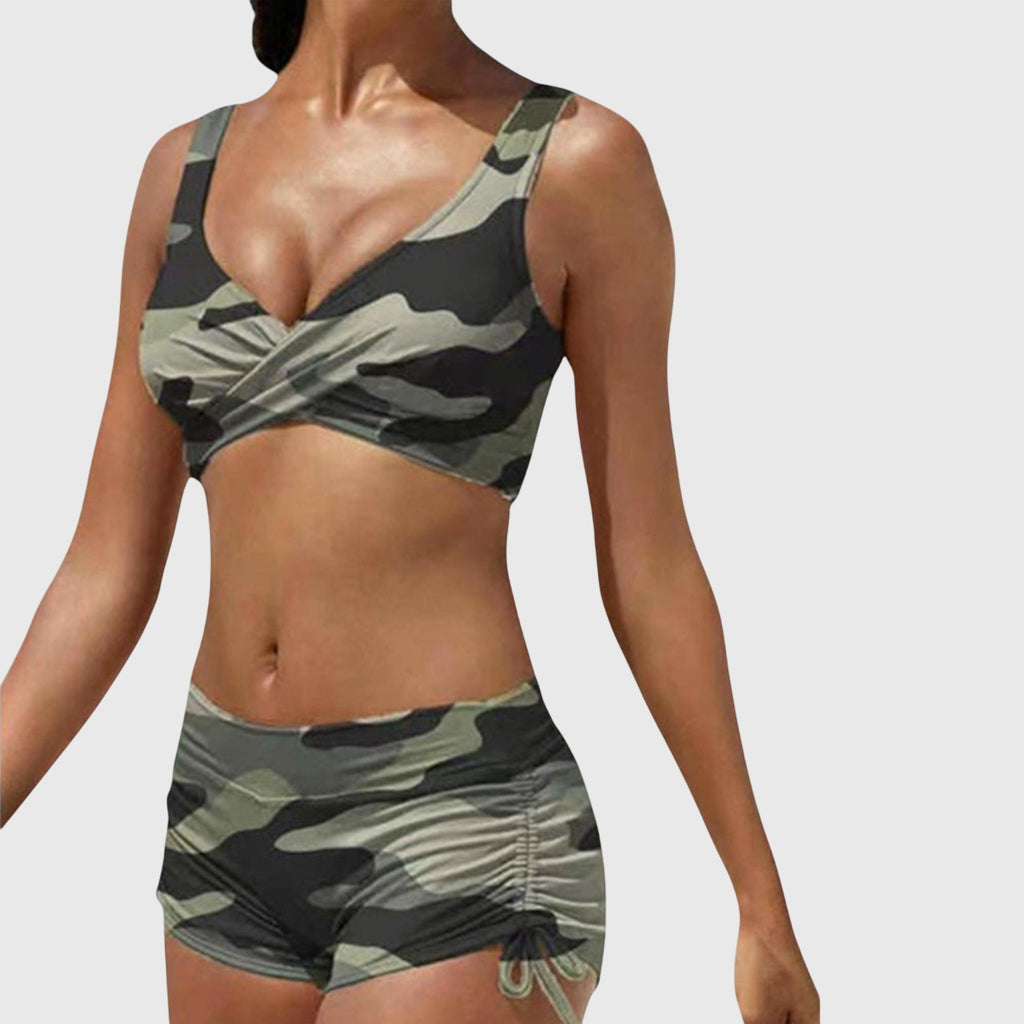 Women Swimsuit | Sporty High Waisted Bikini Set-Women Swimsuit-Eltrendio