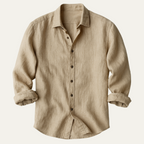 Ashford | Men’s Button Front Casual Shirt | Turn Down Collar Long Sleeves Daily Wear-Men Shirt-Eltrendio