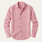 Ashford | Men’s Button Front Casual Shirt | Turn Down Collar Long Sleeves Daily Wear-Men Shirt-Eltrendio