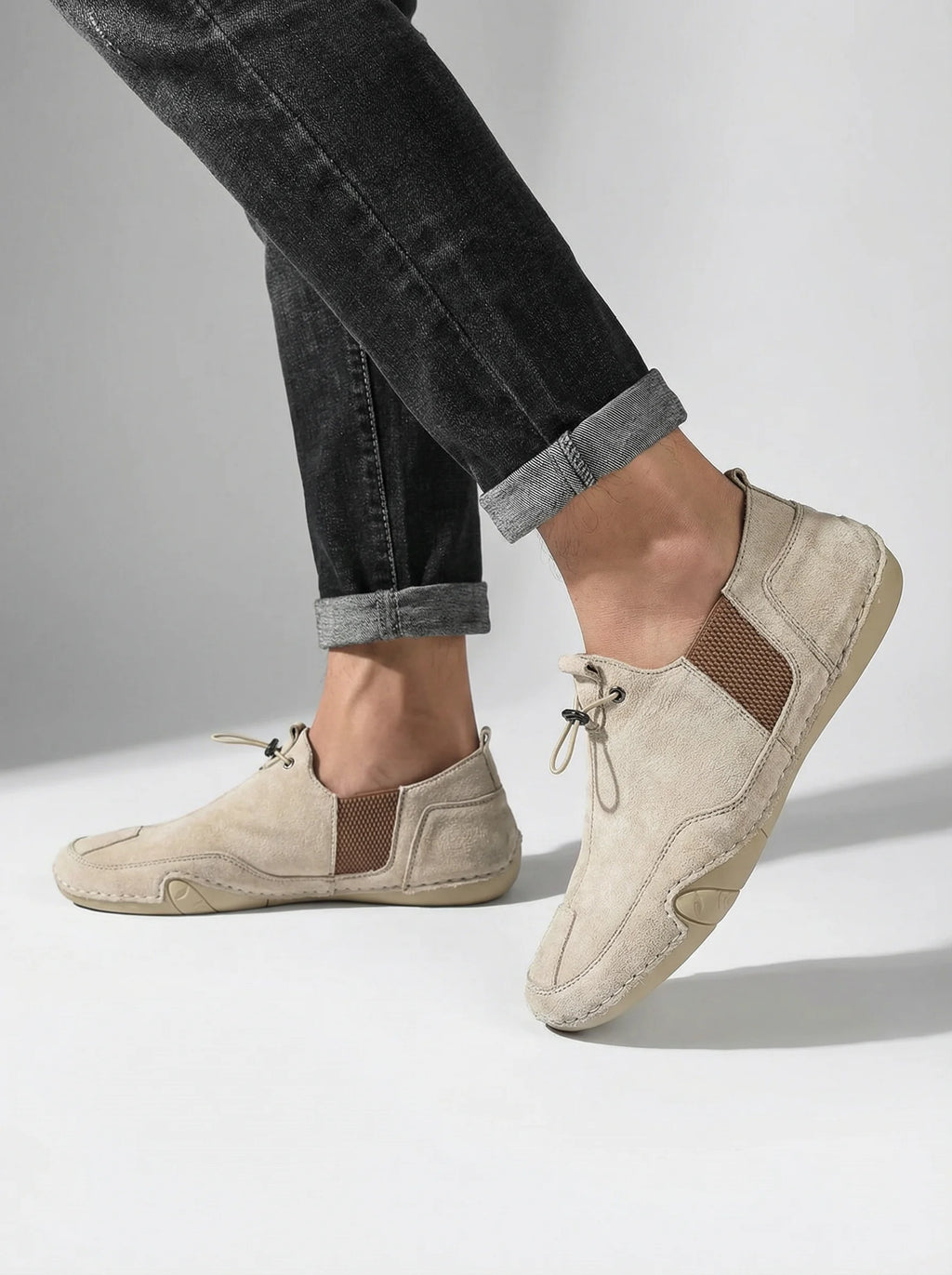 Men Slip On Trainers | Elastic Panel Design