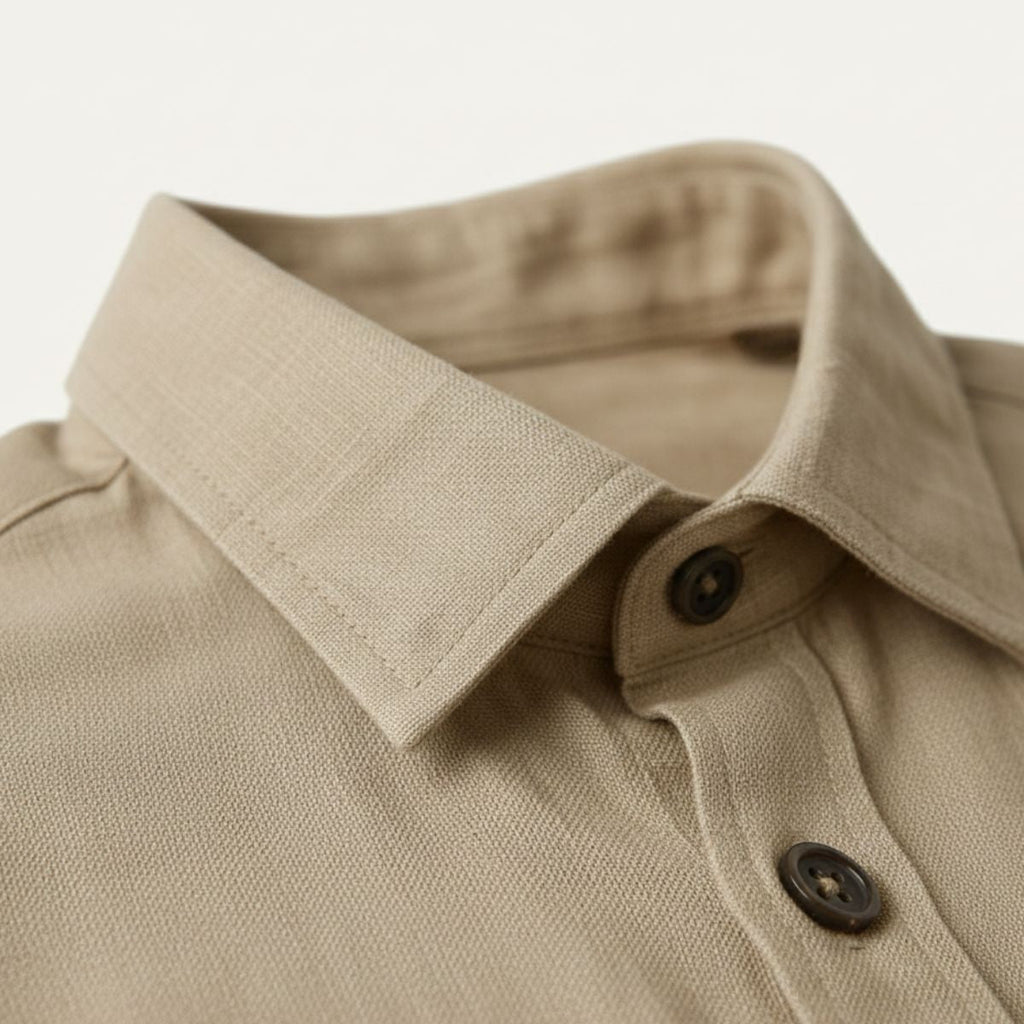 The Zurich Vintage Long Sleeve Linen Shirt for Men - Image 3