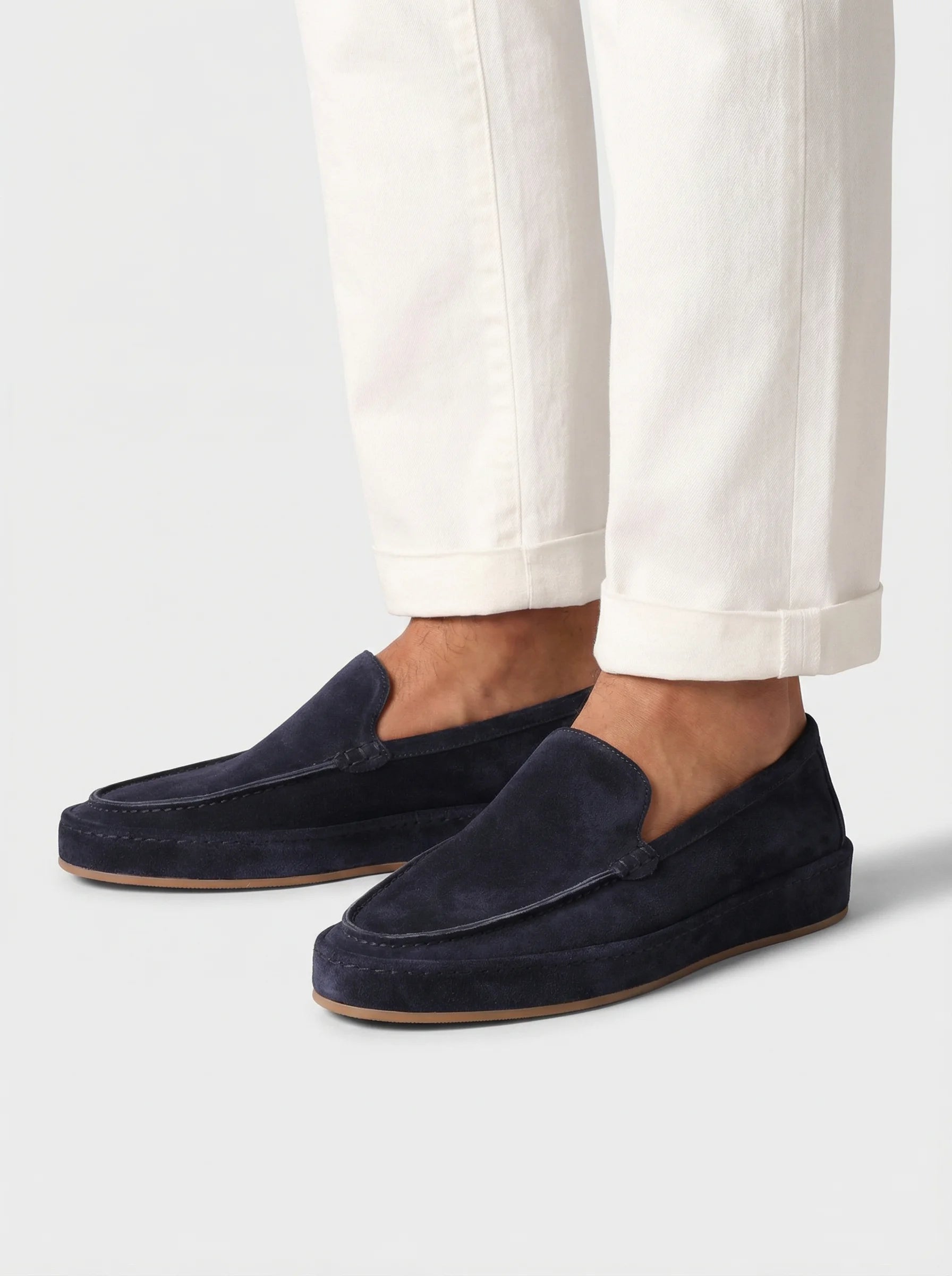 Men Slip On Loafers | Moc Toe Design