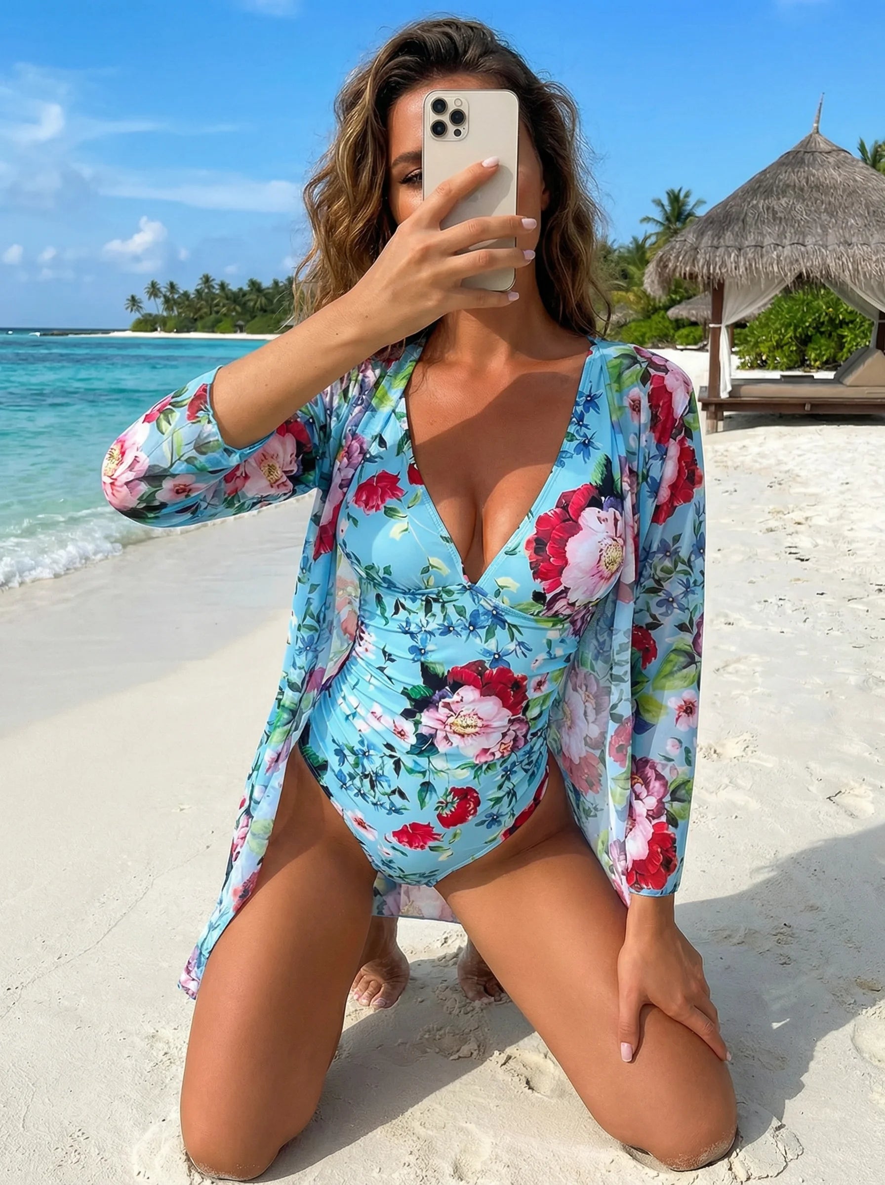Women Swimsuit | Floral One Piece Monokini-Women Swimsuit-Eltrendio