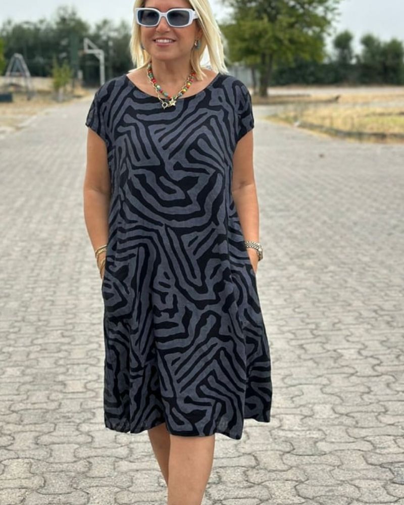 Summer Dress | Casual Modest Midi Dress-Women Dress-Eltrendio