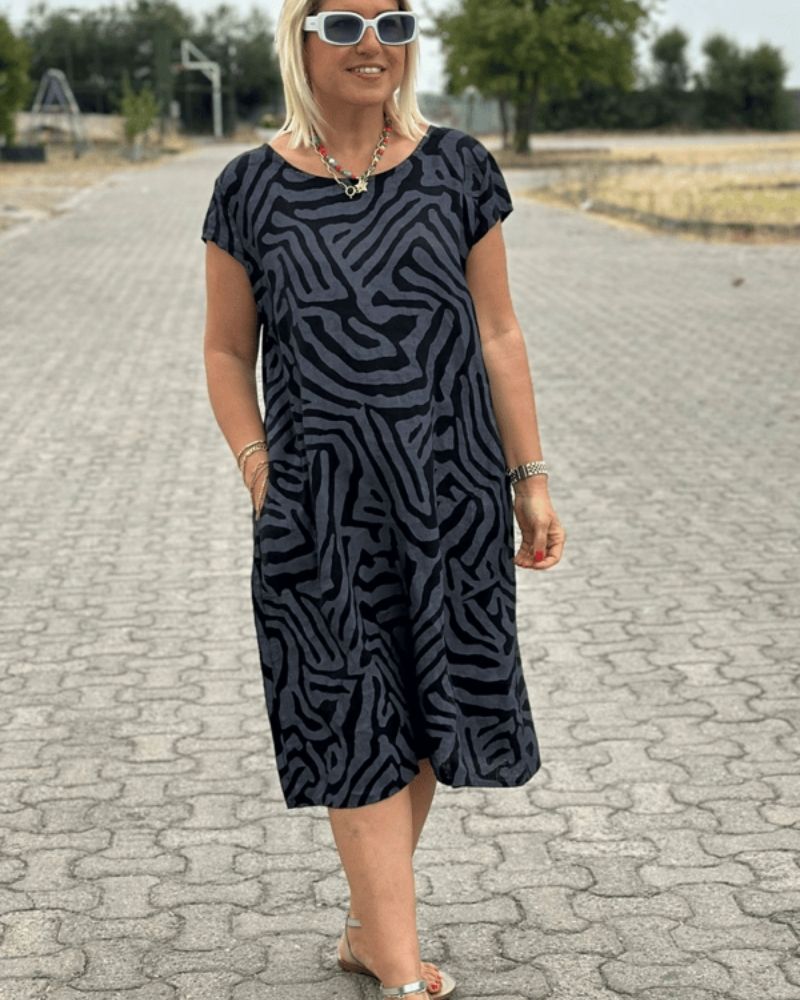 Summer Dress | Casual Modest Midi Dress-Women Dress-Eltrendio