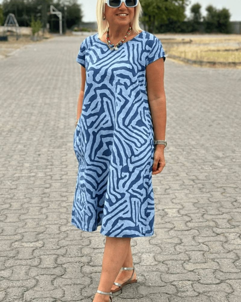 Summer Dress | Casual Modest Midi Dress-Women Dress-Eltrendio