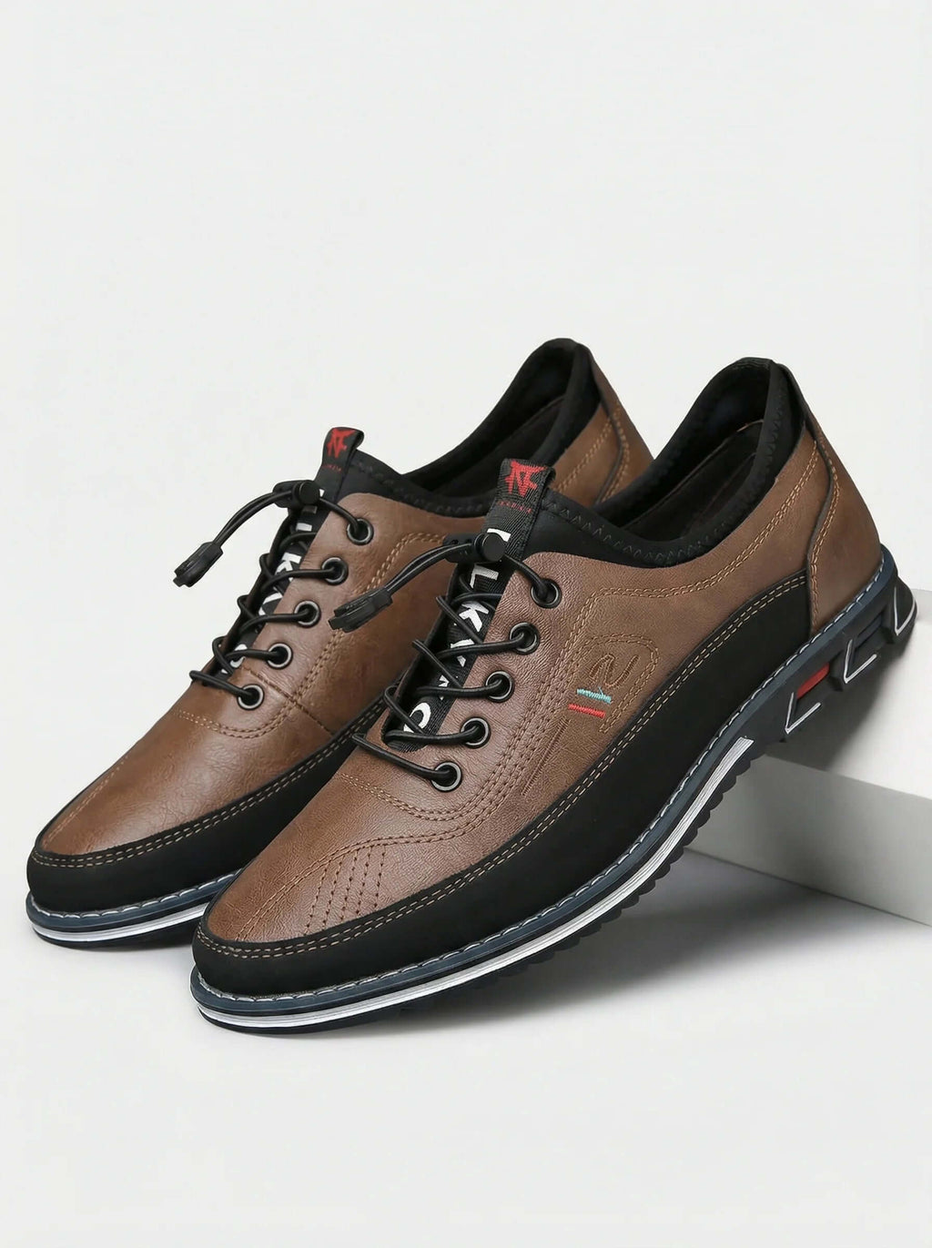 Men Casual Trainers | Lace Up Contrast Design-Men Shoes-Eltrendio