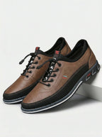 Men Casual Trainers | Lace Up Contrast Design-Men Shoes-Eltrendio