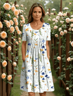 Women Dress | Summer Floral Midi Dress-Women Dress-Eltrendio