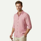 Ashford | Men’s Button Front Casual Shirt | Turn Down Collar Long Sleeves Daily Wear-Men Shirt-Eltrendio