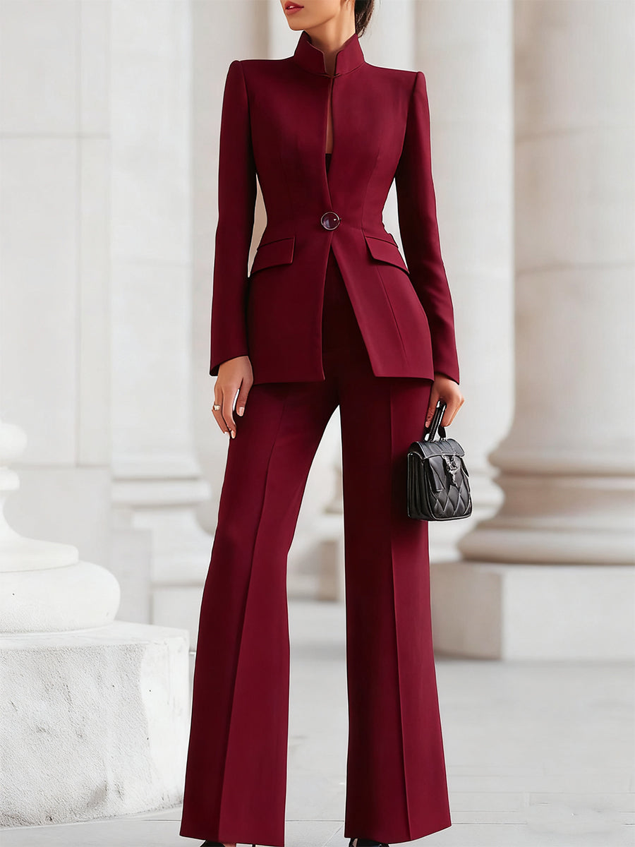 Isabella | Tailored Business Trouser Suit-Women Pantsuit-Eltrendio