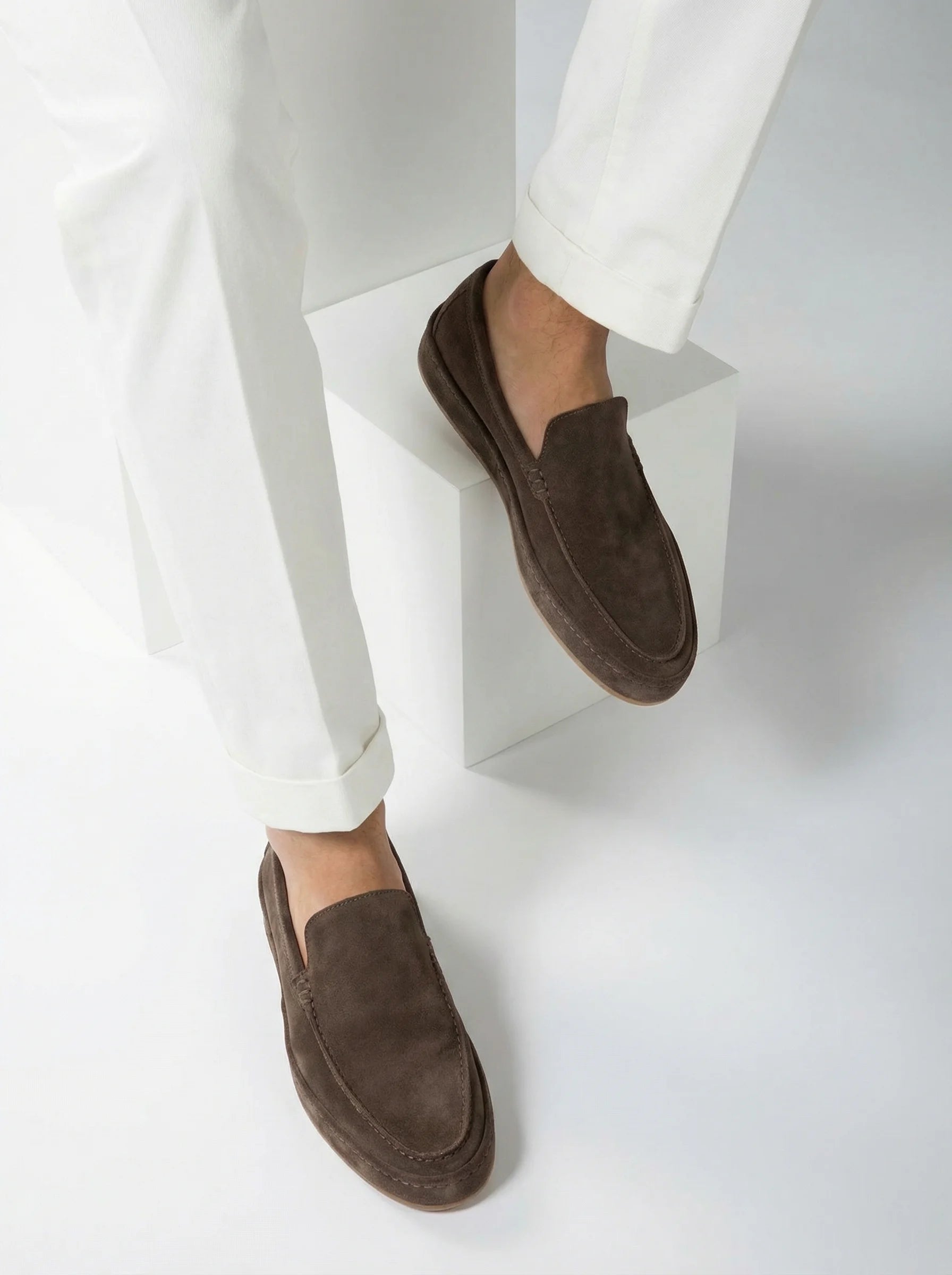 Men Slip On Loafers | Moc Toe Design