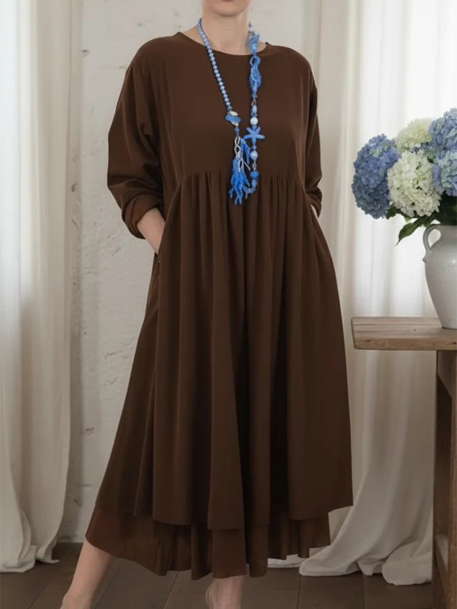 Women Dress | Relaxed Midi Everyday Dress-Women Shoes-Eltrendio