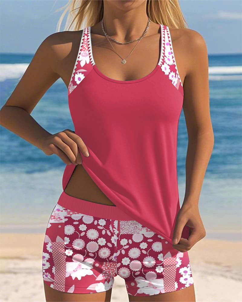 Womens Tankini Set | Two Piece Swimwear-Women Swimsuit-Eltrendio