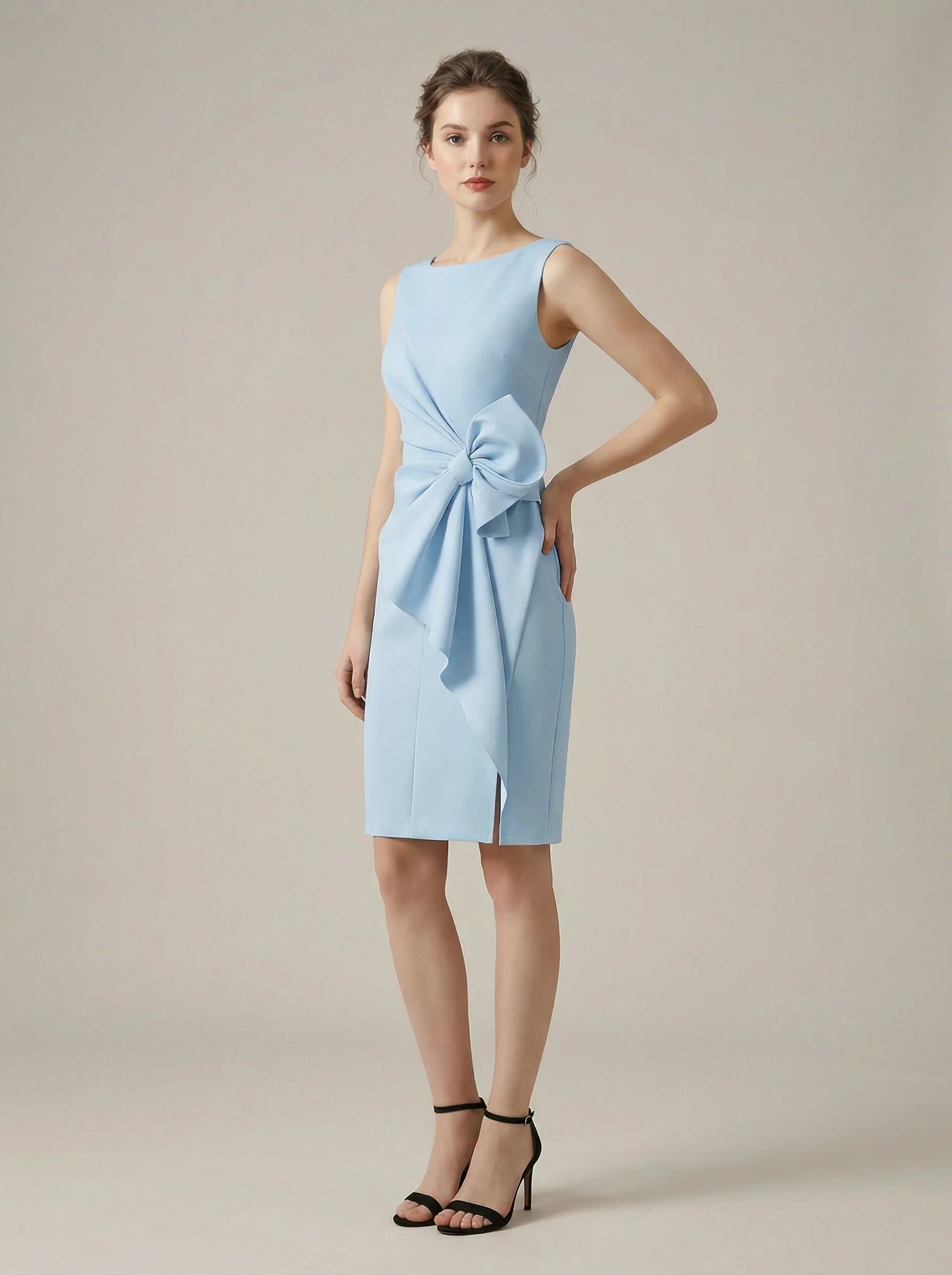 Women Midi Dress | Bow Waist Detail