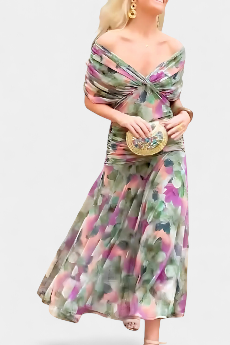 Dresses For Women | Off Shoulder Midi Dress-Women Dress-Eltrendio