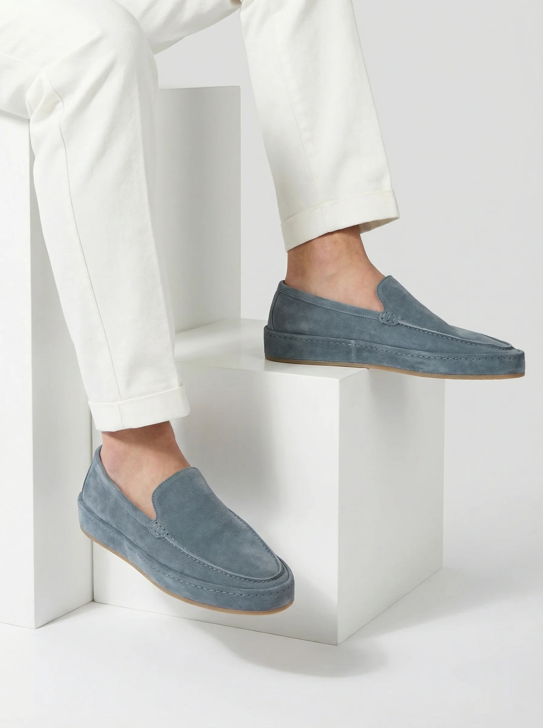 Men Slip On Loafers | Moc Toe Design