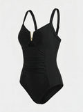 Cut Out Swimsuit | One Piece Monokini Swimwear-Women Swimsuit-Eltrendio
