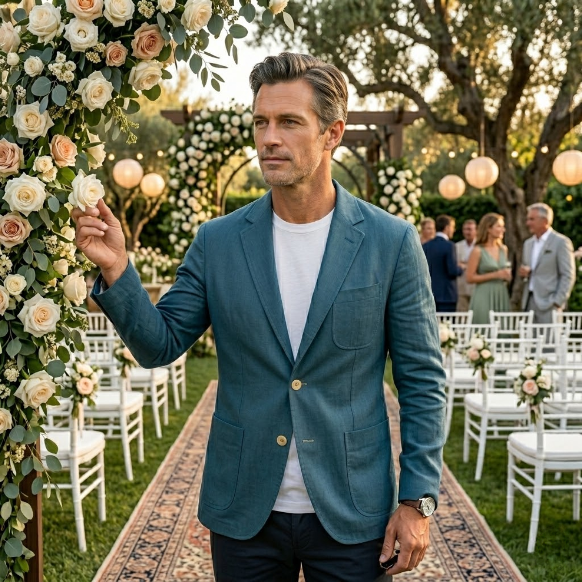 Westbridge | Men’s Single Breasted Blazer | Notch Lapel Patch Pockets Smart Casual Wear-Men Blazer-Eltrendio