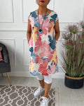 Women Dress | Floral Casual Midi Dress-Women Dress-Eltrendio