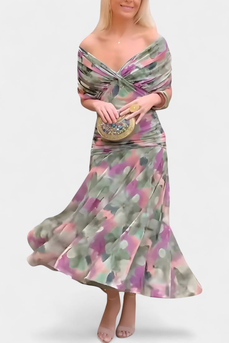 Dresses For Women | Off Shoulder Midi Dress-Women Dress-Eltrendio