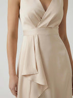 Women Wrap Midi Dress | Asymmetric Hem Design-Women Dress-Eltrendio
