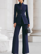 Isabella | Tailored Business Trouser Suit-Women Pantsuit-Eltrendio