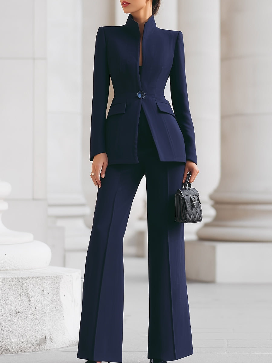 Isabella | Tailored Business Trouser Suit-Women Pantsuit-Eltrendio