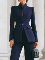 Isabella | Tailored Business Trouser Suit-Women Pantsuit-Eltrendio
