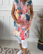 Women Dress | Floral Casual Midi Dress-Women Dress-Eltrendio
