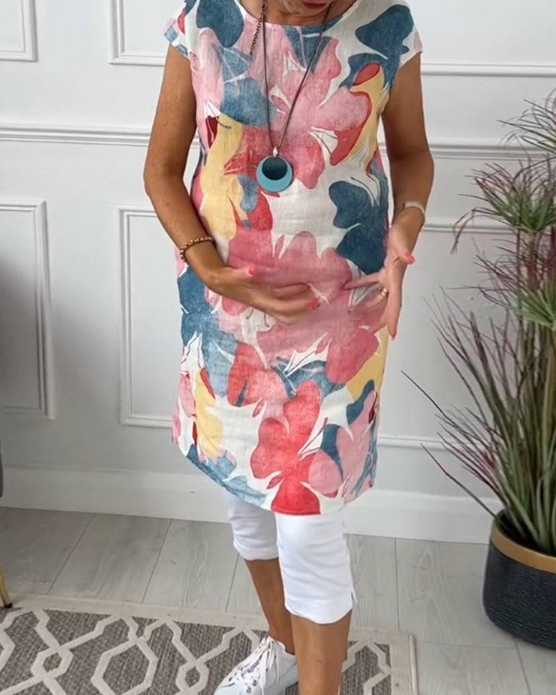 Women Dress | Floral Casual Midi Dress-Women Dress-Eltrendio