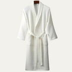 Briarstone | Men’s Belted Waffle Bathrobe | Shawl Collar Patch Pockets Home Wear-Men Bathrobe-Eltrendio