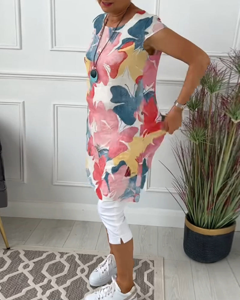 Women Dress | Floral Casual Midi Dress-Women Dress-Eltrendio