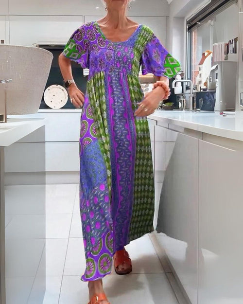 Charlotte | Colourful Summer Boho Maxi Dress-Women Dress-Eltrendio