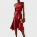 Midi Dress | Evening Wedding Guest Dress-Women Dress-Eltrendio