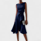Midi Dress | Evening Wedding Guest Dress-Women Dress-Eltrendio