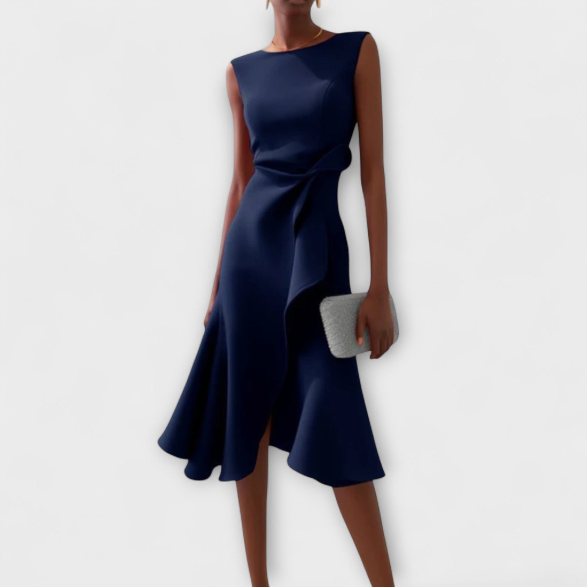 Midi Dress | Evening Wedding Guest Dress-Women Dress-Eltrendio