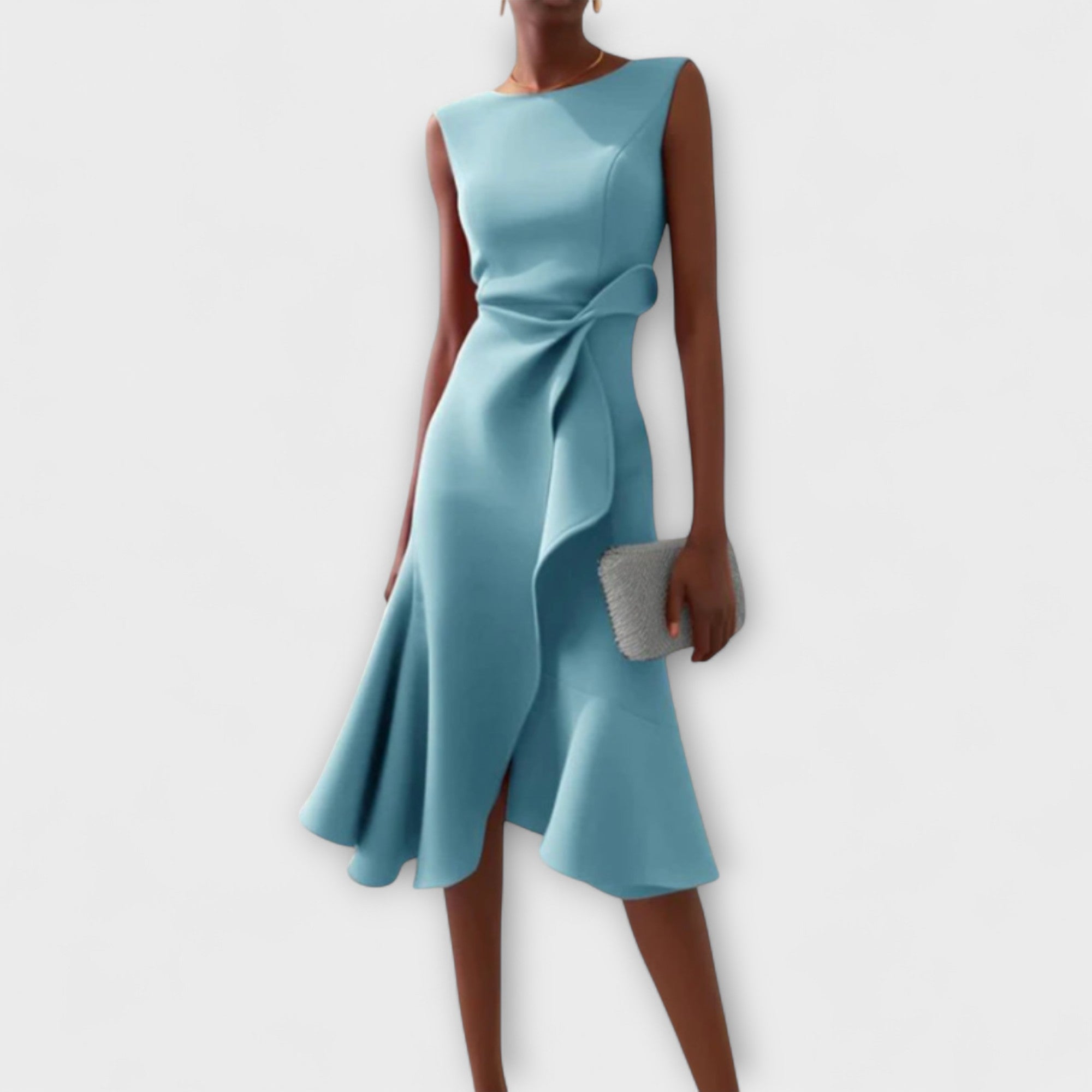Midi Dress | Evening Wedding Guest Dress-Women Dress-Eltrendio