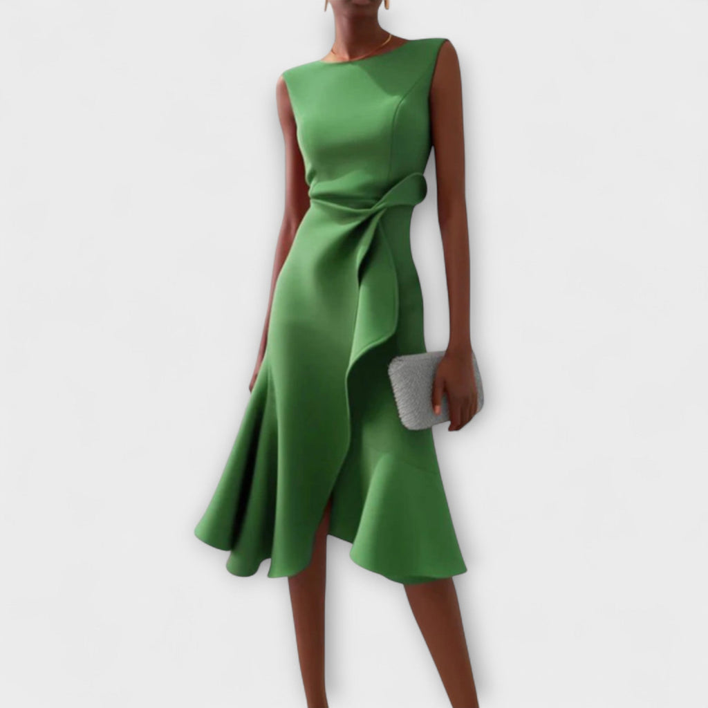 Midi Dress | Evening Wedding Guest Dress-Women Dress-Eltrendio