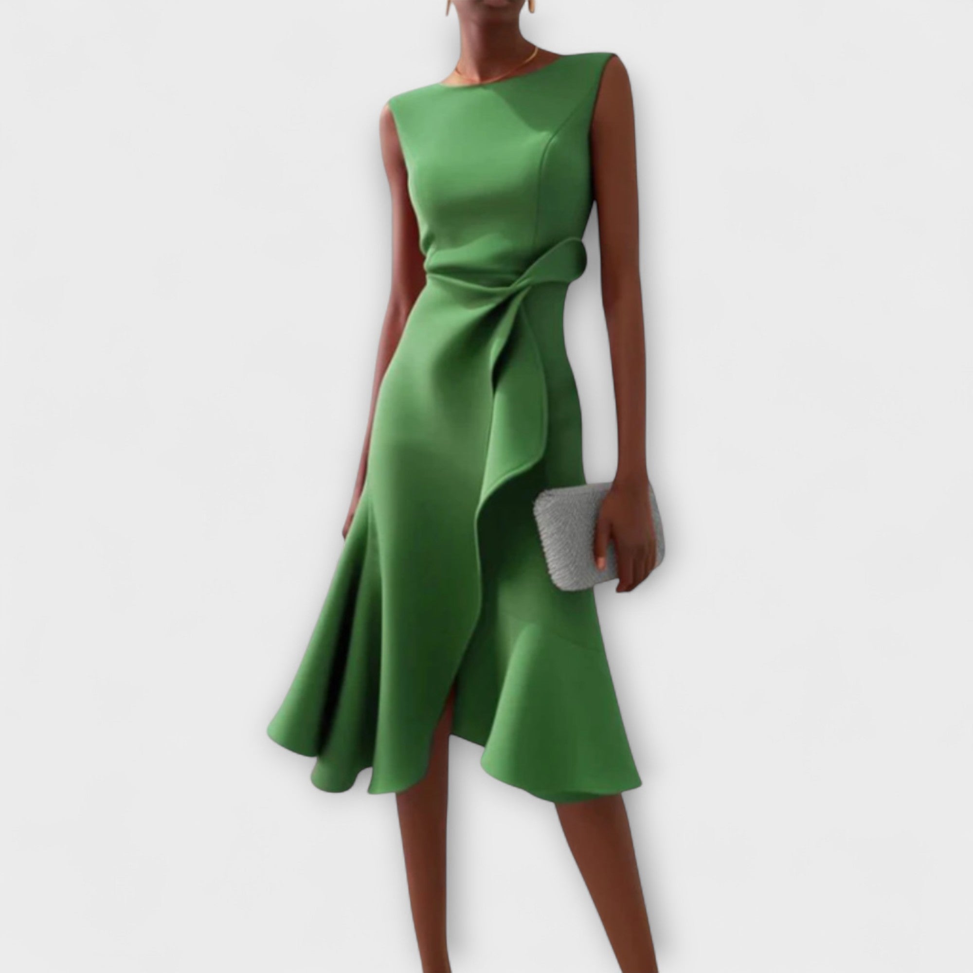 Midi Dress | Evening Wedding Guest Dress-Women Dress-Eltrendio