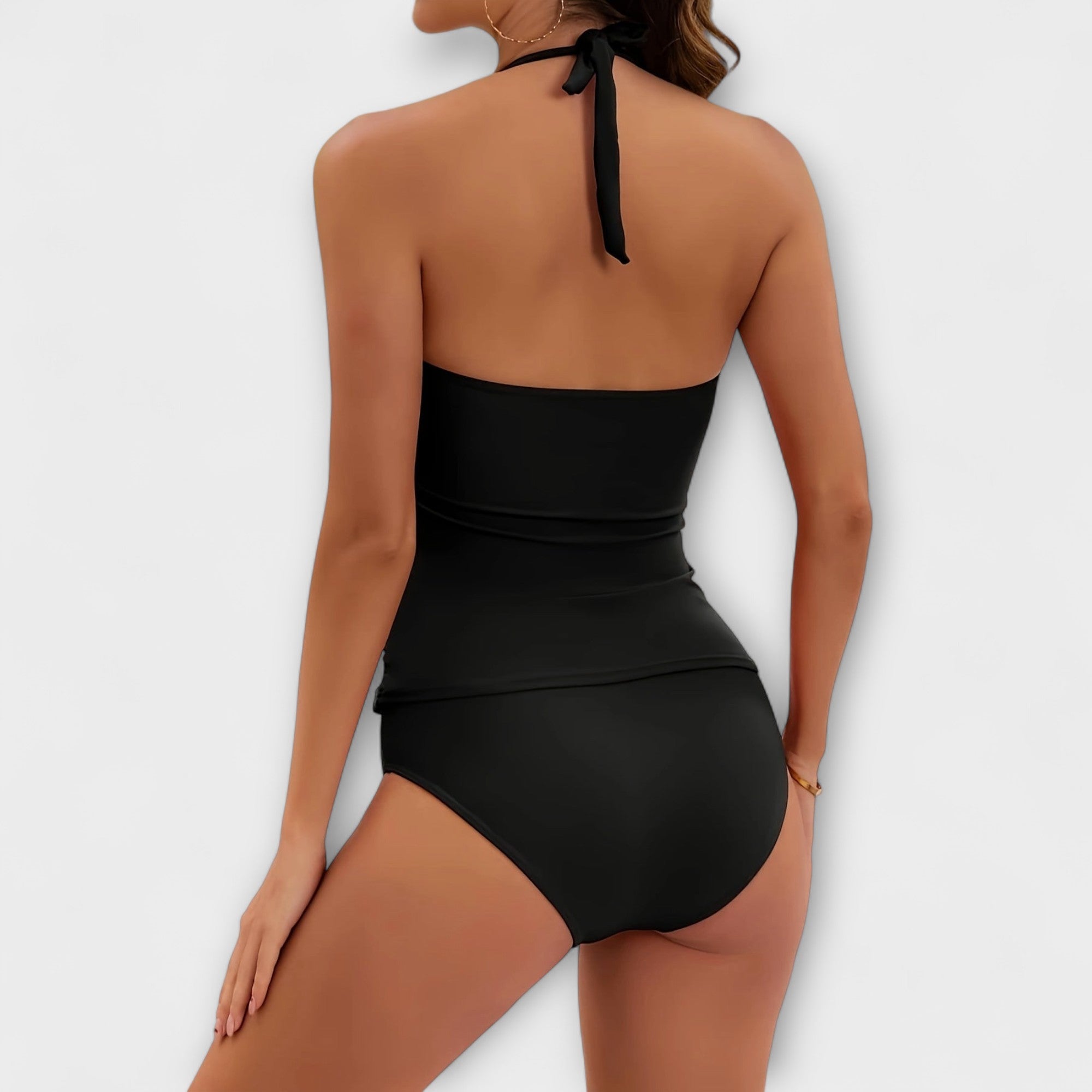 Halter Neck Swimsuit | Two Piece Swimwear-Women Swimsuit-Eltrendio