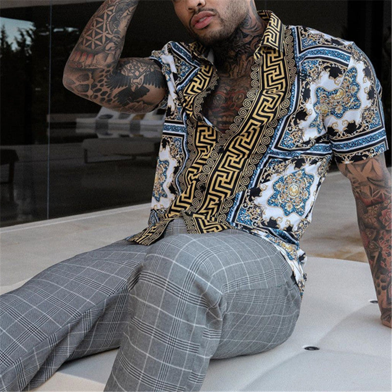 Mens Two Piece Sets | Hawaiian Shirt Set-Men Outfit Set-Eltrendio