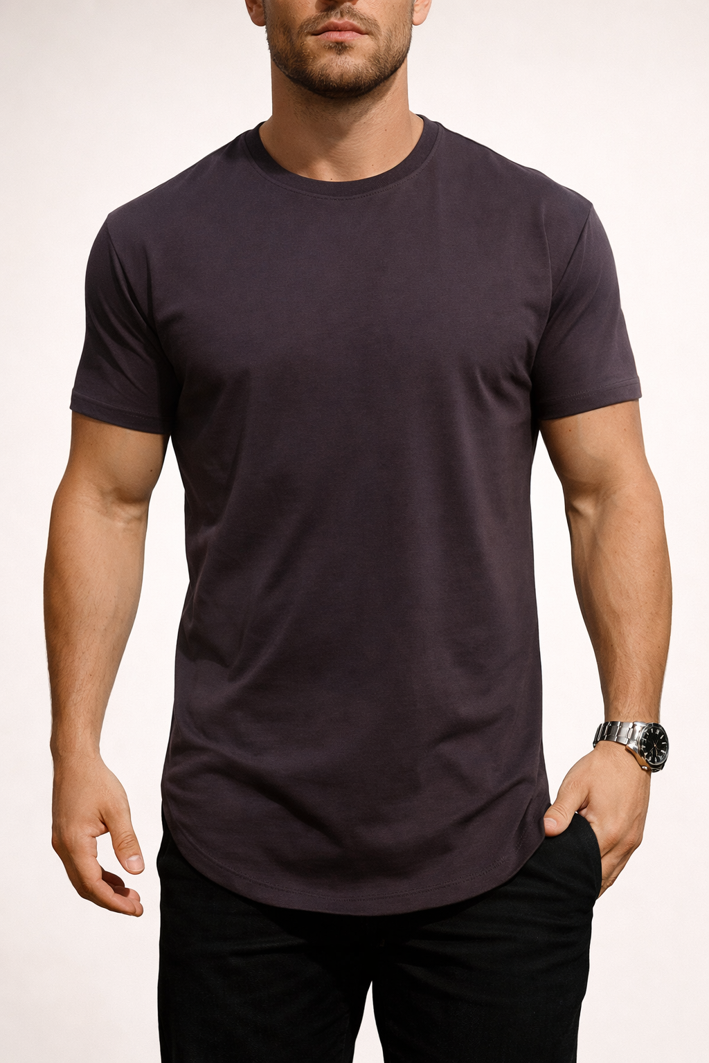 Oakmere | Men’s Crew Neck T Shirt | Short Sleeve Solid Colour Daily Wear-Men T-Shirt-Eltrendio