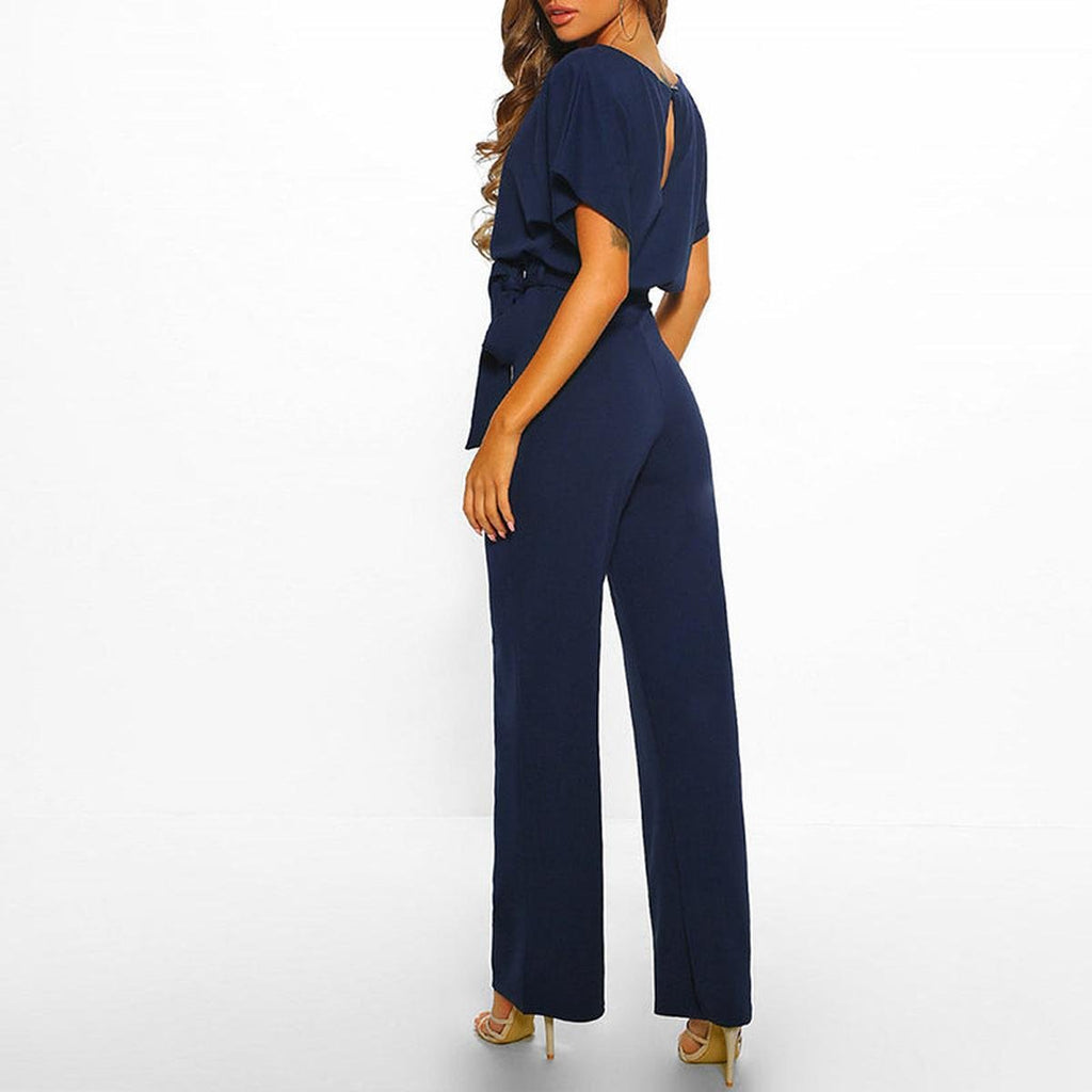 Women Jumpsuit | Formal Wide Leg Romper-Women Jumpsuit-Eltrendio