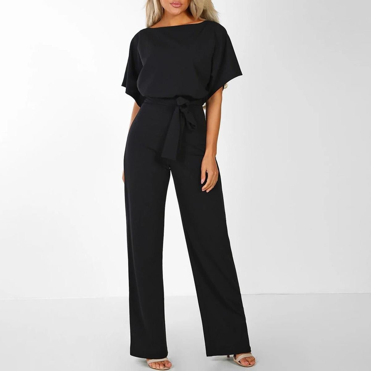 Women Jumpsuit | Formal Wide Leg Romper-Women Jumpsuit-Eltrendio
