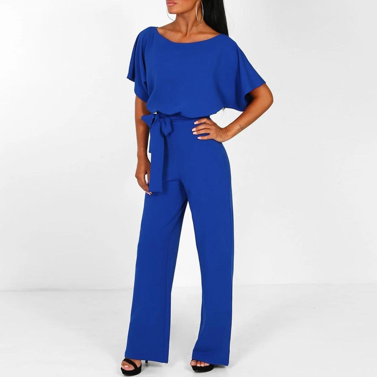 Women Jumpsuit | Formal Wide Leg Romper-Women Jumpsuit-Eltrendio
