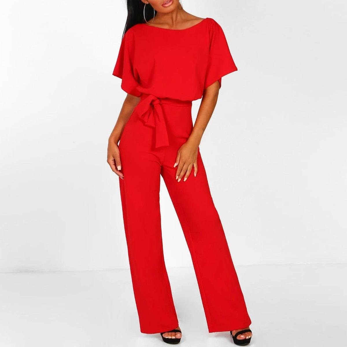 Women Jumpsuit | Formal Wide Leg Romper-Women Jumpsuit-Eltrendio