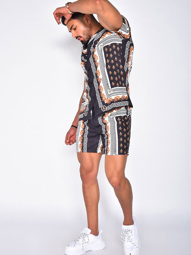 Mens Two Piece Sets | Hawaiian Shirt Set-Men Outfit Set-Eltrendio