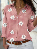 Shirts for Women | Floral Button Up Shirt-Women Shirt-Eltrendio